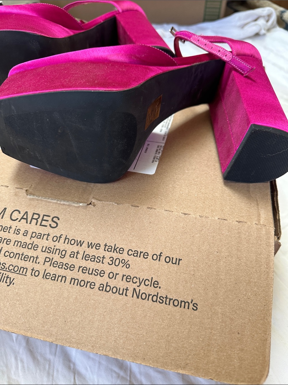 Jeffrey Campbell Ovr-n-Out platform satin heels pink - Picture 5 of 5